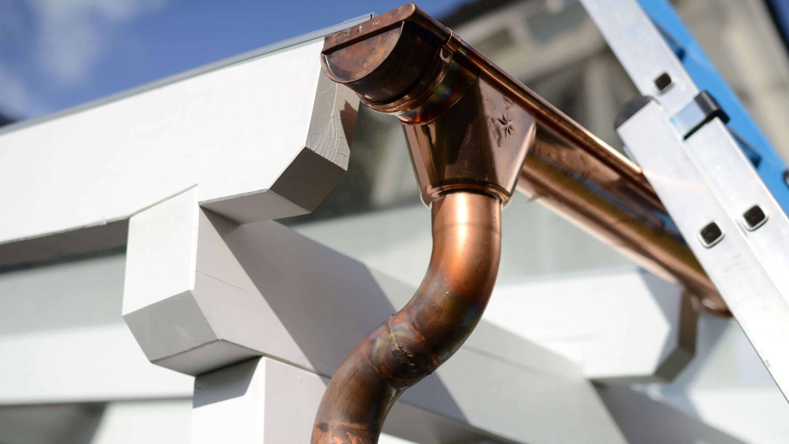 High-end copper gutters with a seamless design for residential properties in Rochester